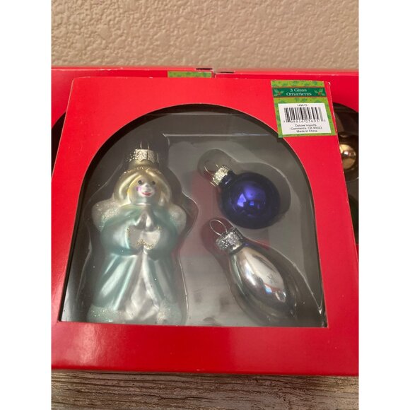 Vtg 1990s Deluxe Imports Blown Glass Ornament Lot Nutcracker Santa Angel 3 Boxes - Picture 4 of 9